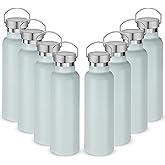 Neihepal 20 oz Insulated Water Bottles,Stainless Steel Double Wall Sport Bottle with Lid of Handle (8, Fog)