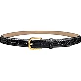 A274GP Gold Buckle Genuine Full-Grain Cowhide Leather Dress Belt 1"(25mm) Wide