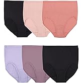 Fruit of the Loom Women's Eversoft Cotton Brief Underwear, Tag Free & Breathable, Available in Plus Size