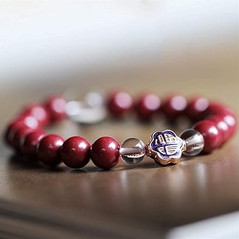 Glück Armband,Feng Shui Reichtum Armband Natürliche Zinnober Cloisonne