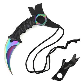 VERY100 Counter Karambit Skin Knife CS GO Streik Greifer Messe Jagdmesser taktisches Überlebens Camping Werk