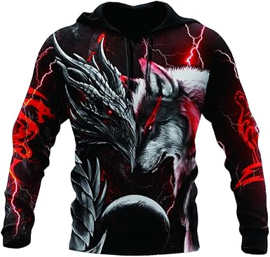 3d all over print dragon hoodie