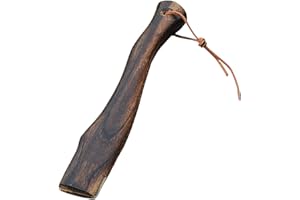 Axe Handle 13 Inch Wooden Hatchet Handle Replacement with Hanging Leather Cord Ergonomic Curved Hatchet Handle Replacement wi
