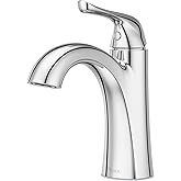 Pfister Willa Bathroom Sink Faucet, Single Control, 1-Handle, Single Hole, NSF Certified, Polished Chrome Finish, LF042MALCC