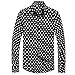 Allegra K Men 100% Cotton Polka Dots Long Sleeve Slim Fit Dress Shirt