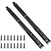 Maitys 2-Pack Wooden Drawer Slides – 16" Center Guide Track With Metal Glides, Bottom Or Side Mount, For Dresser Replacement