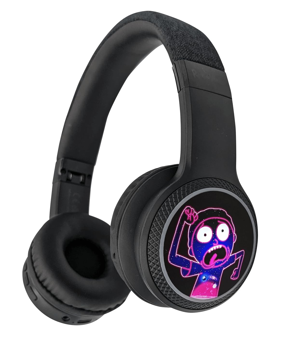 Rick & Morty 2 In 1 Bluetooth V5.0 Wireless Headphones - Light Up Design With Microphone To Make And Take Phonecalls. Headset Controls And Adjustable Headband.