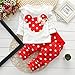 Cute Toddler Baby Girls Clothes Set Long Sleeve T-Shirt and Pants Kids 2pcs Outfits(White+Red,4T)