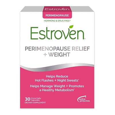 Estroven Pre-Menopause Relief, 30 Ct., Clinically Proven Ingredients, Provides Menopause Relief plus Night Sweats &amp; Hot Flash Relief, Drug-Free or