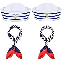 Captain Hat & Sunglasses Costume Set - Nautical Sailor Party Accessories For Men & Women