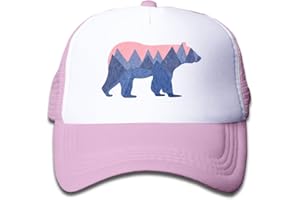 OCEAN BLUE YUYERI Waldeal Boys and Girls 3-8 Year Old Bear Mountain Youth Toddler Mesh Hats Baseball Trucker Cap