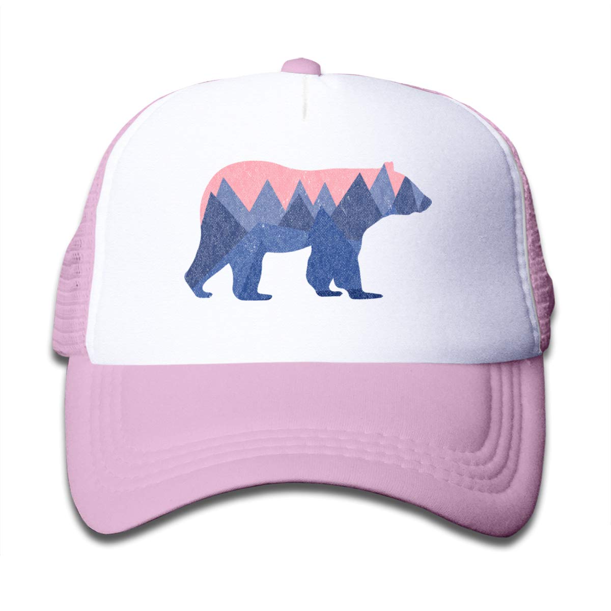 Photo 1 of Waldeal Bear Mountain Youth Toddler Mesh Hats Boy and Girls Baseball Trucker Caps Pink