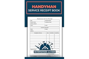 Handyman Service Receipt Book: Tradesman Work Receipt Form | Home Repair and Maintenance Invoice Book | Tradesman Work Form |