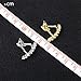 KeyZone 2 Pcs Nice Leaf Ear Stud Front & Back Earrings for Girls (Gold)