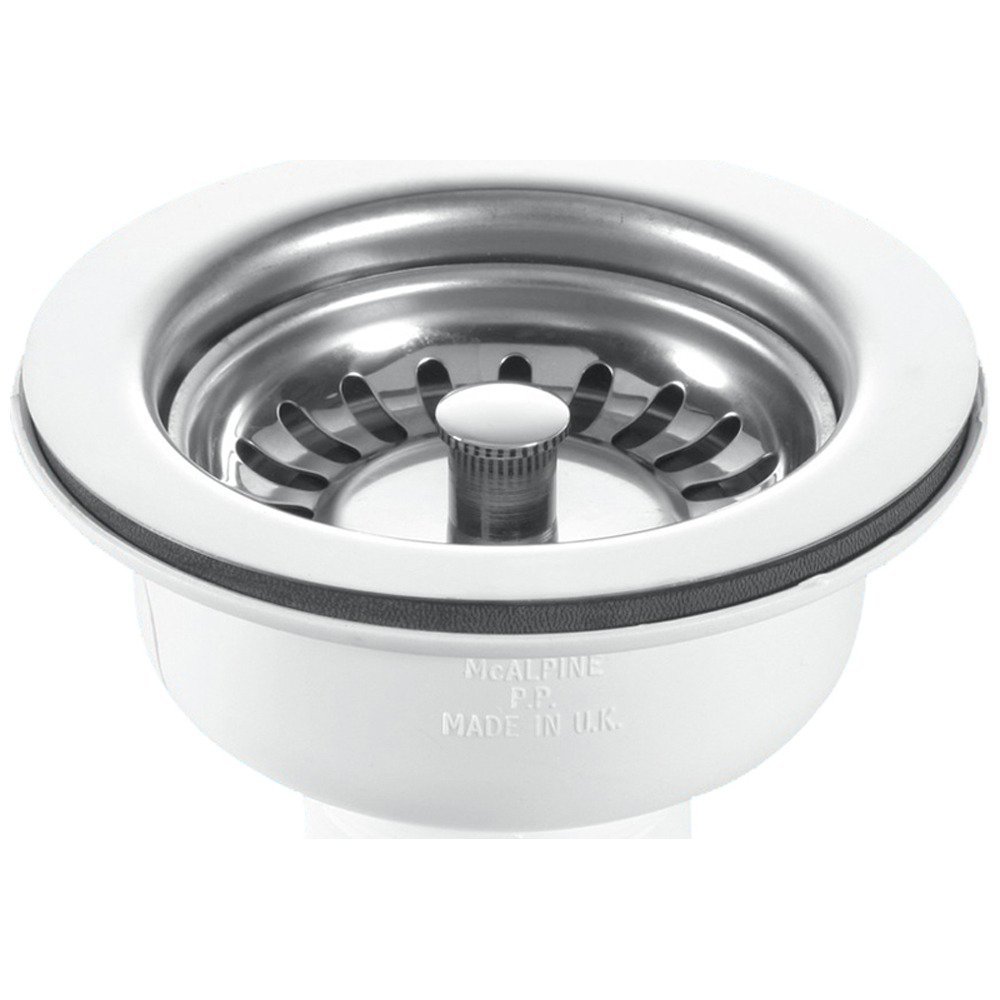 Cabinetsforbathrooms McAlpine BWSTSS 1½" Basket Strainer Waste - Stemball Plug - Color : Chrome Finish