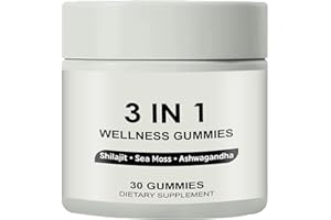 FANGOOL 3 in 1 Gummies, 3 in 1 Shilajit Gummies for Men,Pure Shilajit Wellness Gummies (Shilajit + Sea Moss + Ashwagandha),New and Improved Ancient Natural Secrets Shilajit Gummies for Men