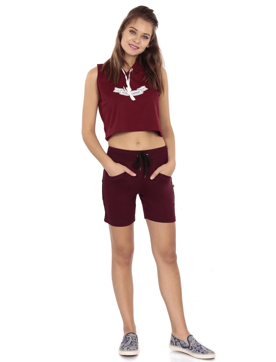 goldstroms women' slim fit short with trendy pocket