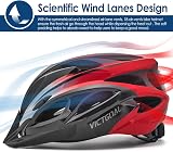 Victgoal Adults Bike Helmet with Detachable Magnetic Goggle Visor LED Light view 4