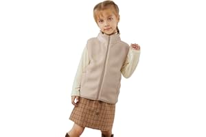 KIDDOOK Kids Polar Fleece Vest Full-Zip Warm Sleeveless Lightweight Outwear 3-12Years