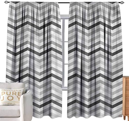 Amazon Com Andrea Sam Double Curtain Rod Geometric Zigzag Folding