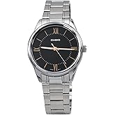 Casio MTP-V005D-1B5 Men's Standard Stainless Steel Roman Black Dial Analog Watch