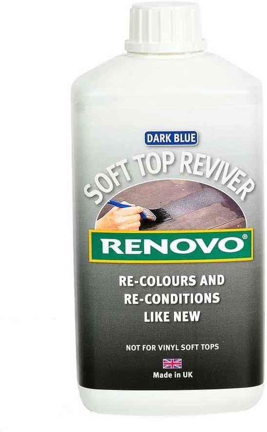 Renovo Car Canvas/Fabric Convertible Hood Reviver Dark Blue 1 Litre Kit