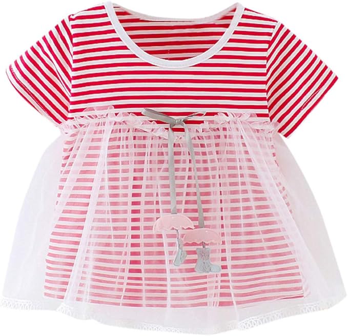 Moneycom Vestito Estivo Gonna Per Compleanno In Tulle Chic Cerimonia Matrimonio Per Bambini In Basso Rosso 18 24 Mesi Amazon It Abbigliamento