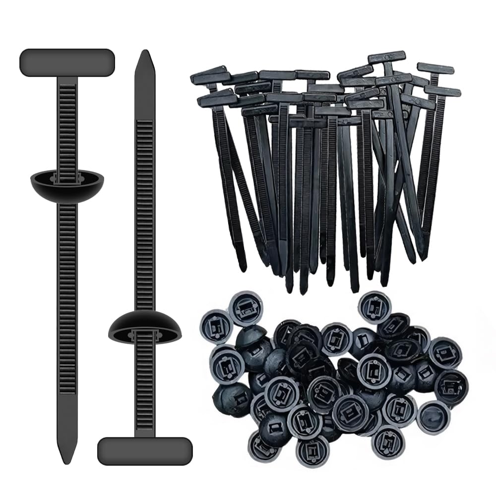 Photo 1 of 50 Pack Heavy Duty Self-Locking Nylon Zip Ties, Cable Tie Buckle, UV Resistant Zipper Clips, Universal Nylon Cable Tie Buckle for Car, Home, Office & Garden