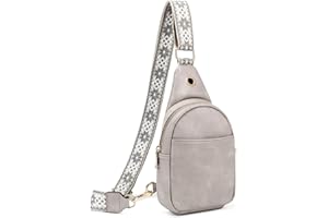 CHOLISS Small Sling Bag for Women Leather Crossbody Fanny Packs Chest Bag for Women