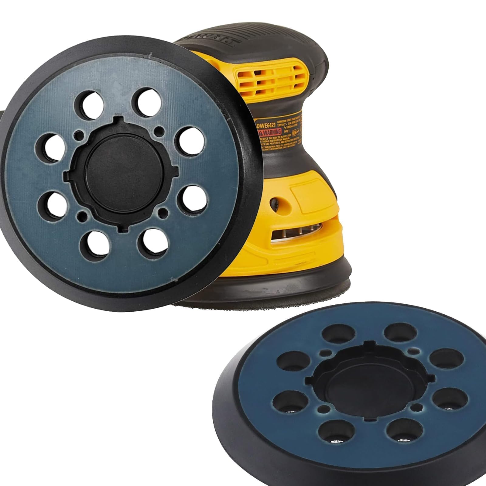 ANBOO 5 Inch 8 Hole Sander Holder Replacement Compatible with DeWalt DWE6423/6423K, DWE6421/6421K, DCW210B Sander Hook and Loop Sanding Pad