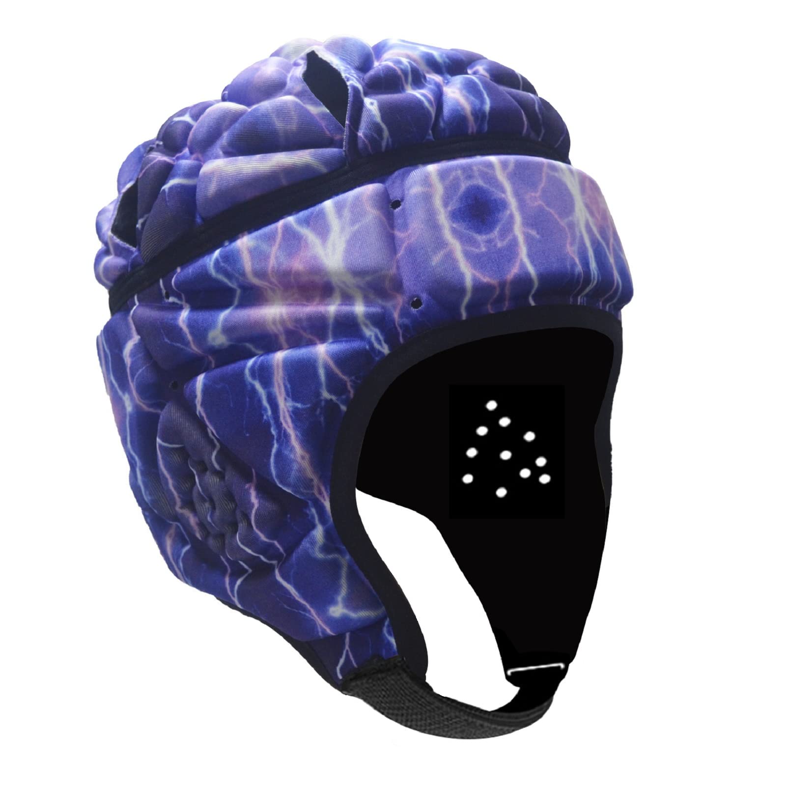 Rugby Headguard Flag Football Helmet Full Coverage Scrum Cap Soft Protective Shell Foam Padding Soccer Headgear Adjustable Breathable Head Protector Padded Anti-Collision Cap for Youth Adults