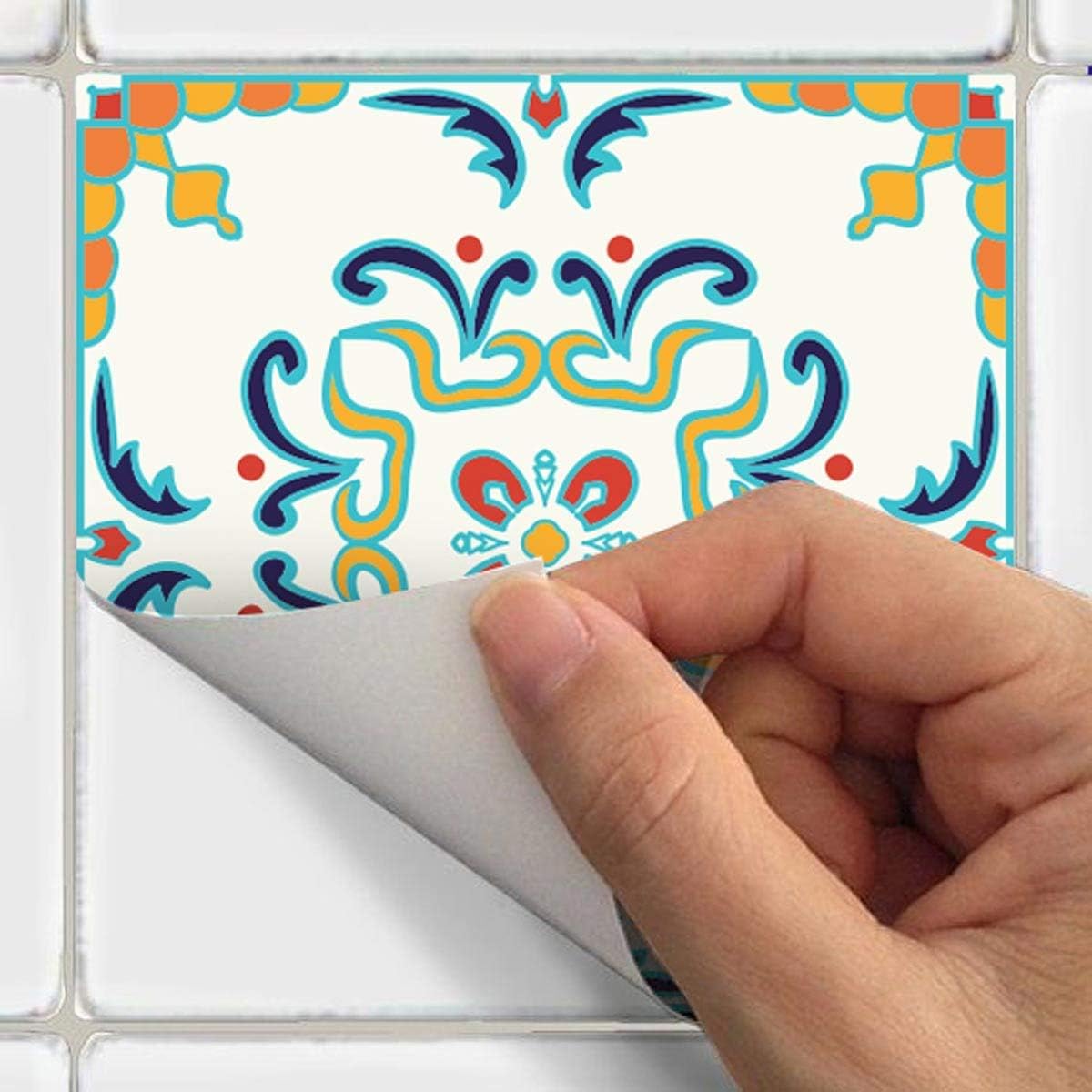 Ambiance Sticker Self-Adhesive Decorative Wall Decal Cement Tile for Bathroom and Kitchen Nuances de Gris Torino - Image 5