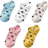 Glamorstar Women Socks Cotton No Show Low Cut Socks Ankle Sock 5 Pack