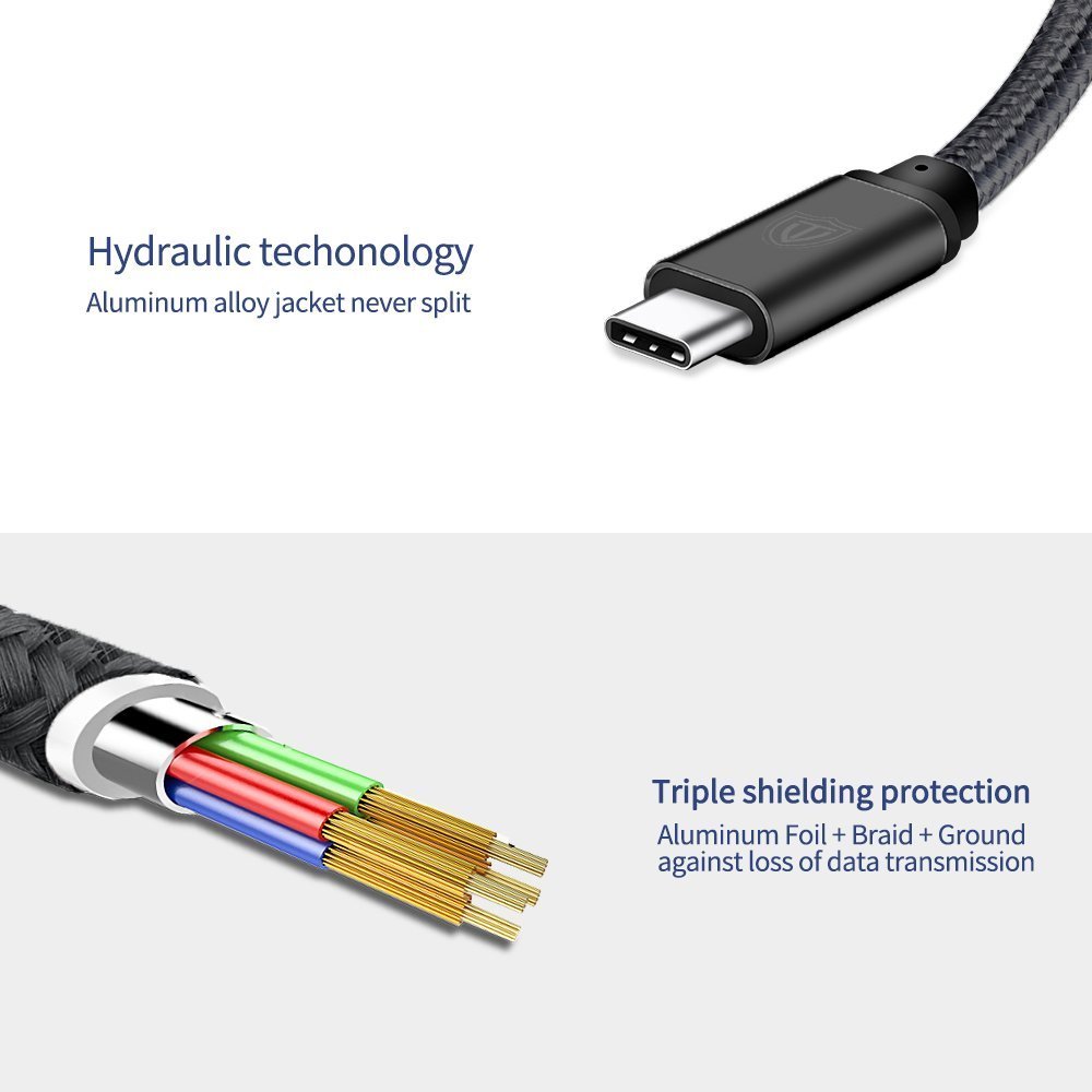 USB C Kabel auf USB 3.0 Homore (6.6 ft) lebenslange Garantie USB 3.1 Nylon Datenkabel Ladekabel für Typ C Geräte wie Samsung Galaxy S9+ / S9 / S8+ / S8 , MacBook Pro 2016 , HUAWEI P10/9 usw.