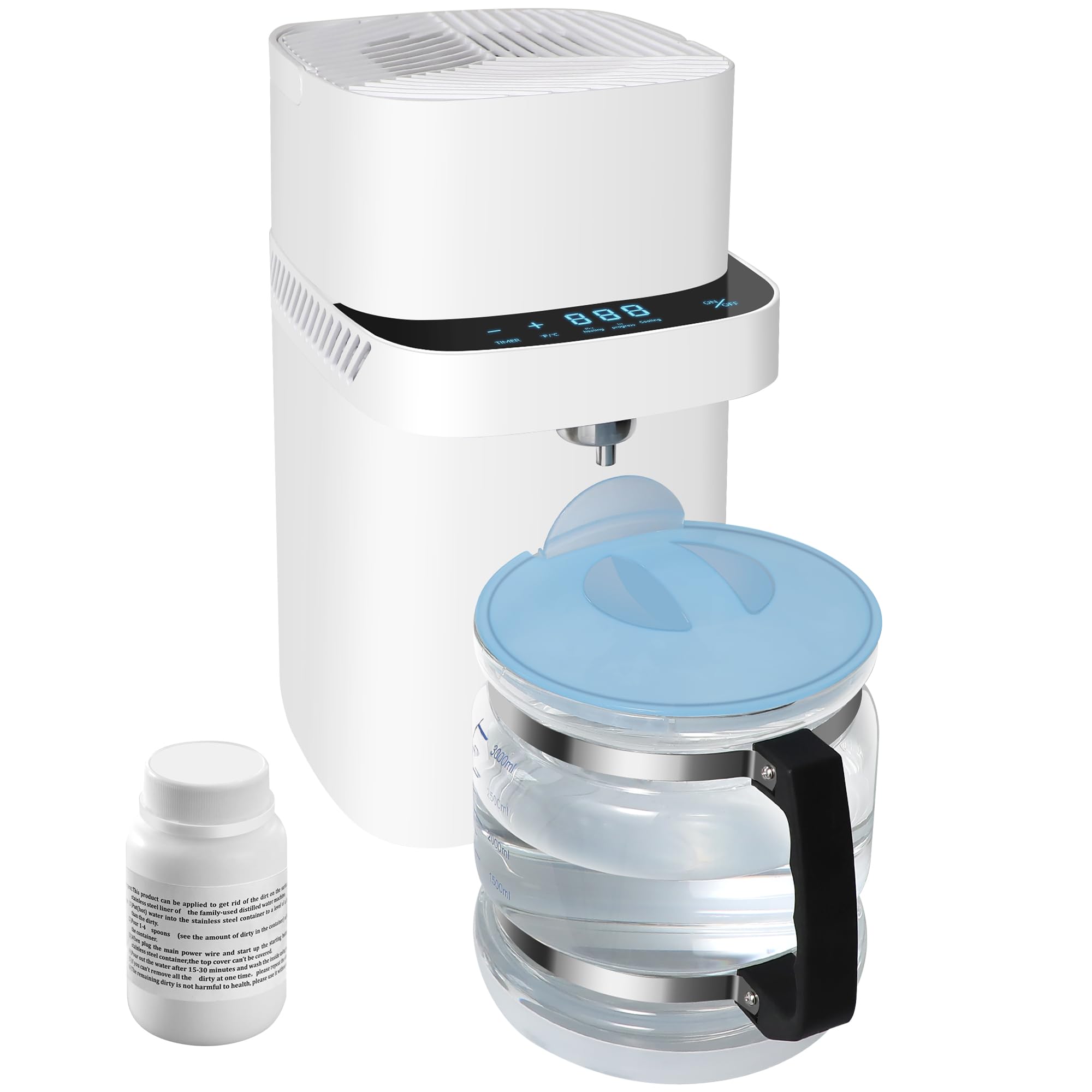 Photo 1 of Upgraded Water Distiller for Home Countertop 1.1 Gallon Distilled Water Machine with Smart Digital Display, 750W Distilled Water Maker Purifier Machine with 4L Glass Container for Home Office Use