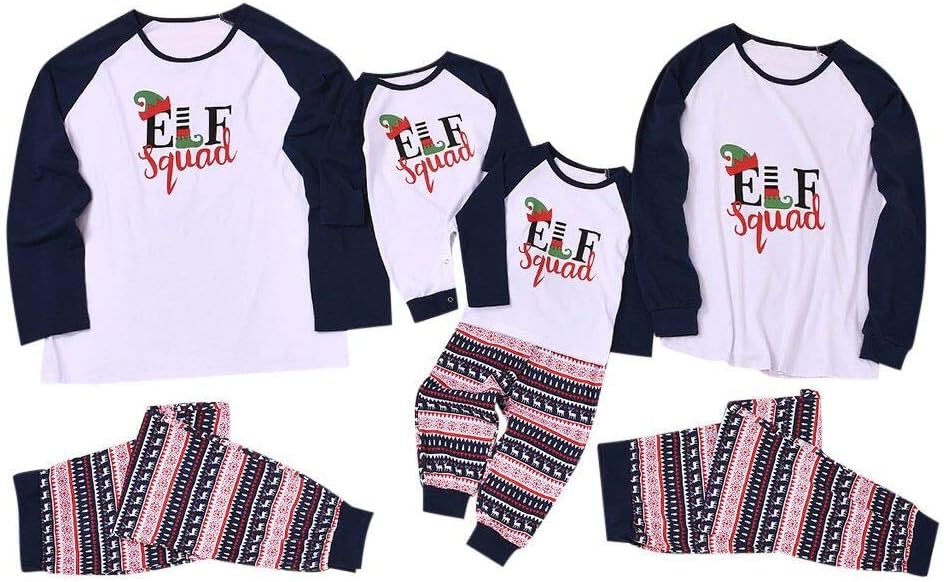 Harpily Christmas Family Matching Payjama, Mom Dad Kids Xmas Sleepwear Baby Romper Outfits Set