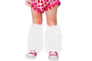 MBMSHEGH Kid Girl Faux Fur Leg Warmers Solid Color Soft Cozy Fuzzy Boot Cuff Cover Party Costumes Winter Clothes