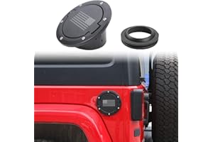 JeCar Fuel Filler Door Gas Cap Cover American Flag Fuel Door Exterior Accessories for 2007-2018 Jeep Wrangler JK & Unlimited Sport Sahara Rubicon X