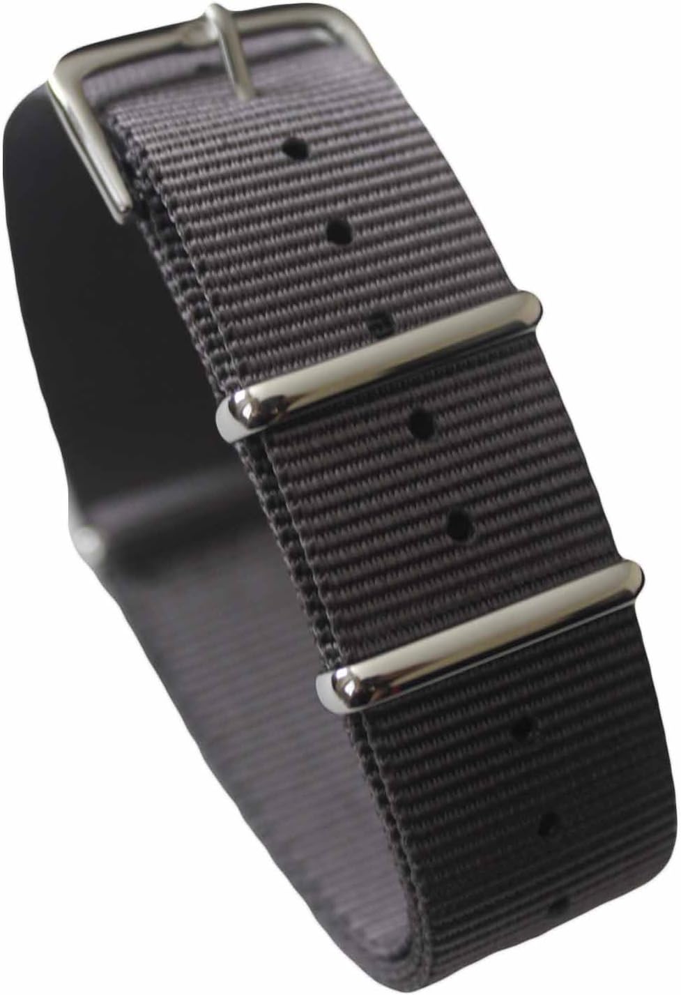 AquaNation - Watch Bands Straps - Choice of Color 20mm Premium Heavy Duty Durable Ballistic NATO Nylon James Bonds Style Replacement Watch Bands Straps