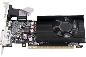 Qiilu GT 710 2GB DDR3 Graphics Card for 10 11 7 8 - Silent PCI E Graphics Card with 2560X1600 Resolution for Gaming and Use