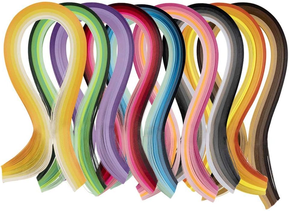 Paper Quilling Strips Set 900 Strips 45 Colors,45cm Lenght with 3mm