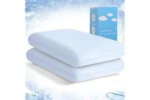imflmats Cooling Pillows for Sleeping 2 Pack, Neck Support for Side,Back and Stomach Sleepers,Cold Pillow with Removable Wash