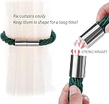 Pretty Jolly 2 Pack Magnetic Curtain Tiebacks Green Modern Drape Holdbacks view 4