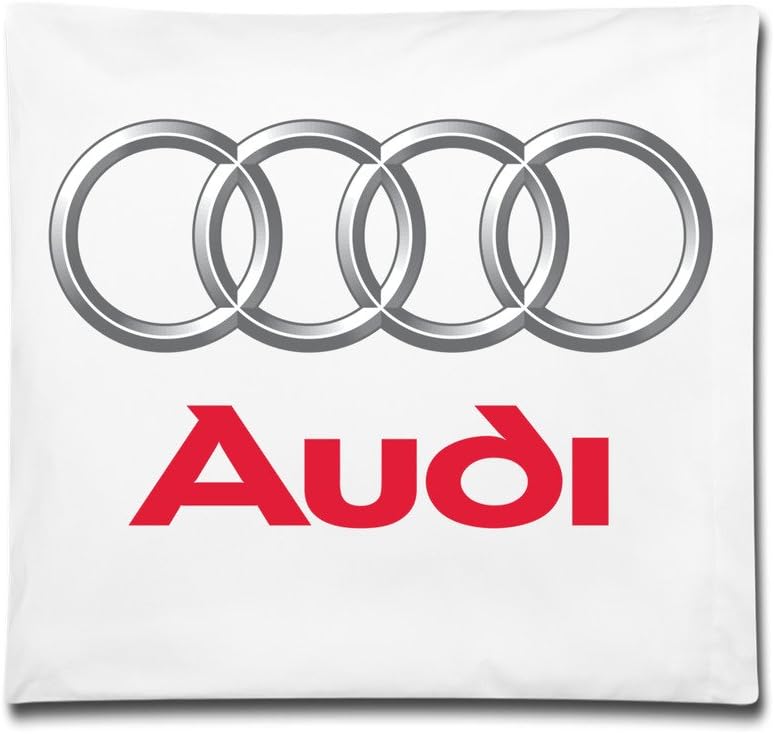 Audi Logo 18 X18 Inch Pillow Cushion Cover White