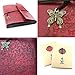 Scrapbook Photo Album, XIUJUAN Vintage Leather DIY Memory Book Handmade Refillable Guest Book, 10.8x8 inches 60 Pages, Birthday Gifts Wedding Anniversary Presents for Women, Butterfly Girl Red Large