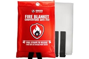 OHASCO Emergency Fire Blanket. Fire Suppression Blanket for Kitchen. Fire Blanket for Home. Fiberglass Fire Blanket. Essentia