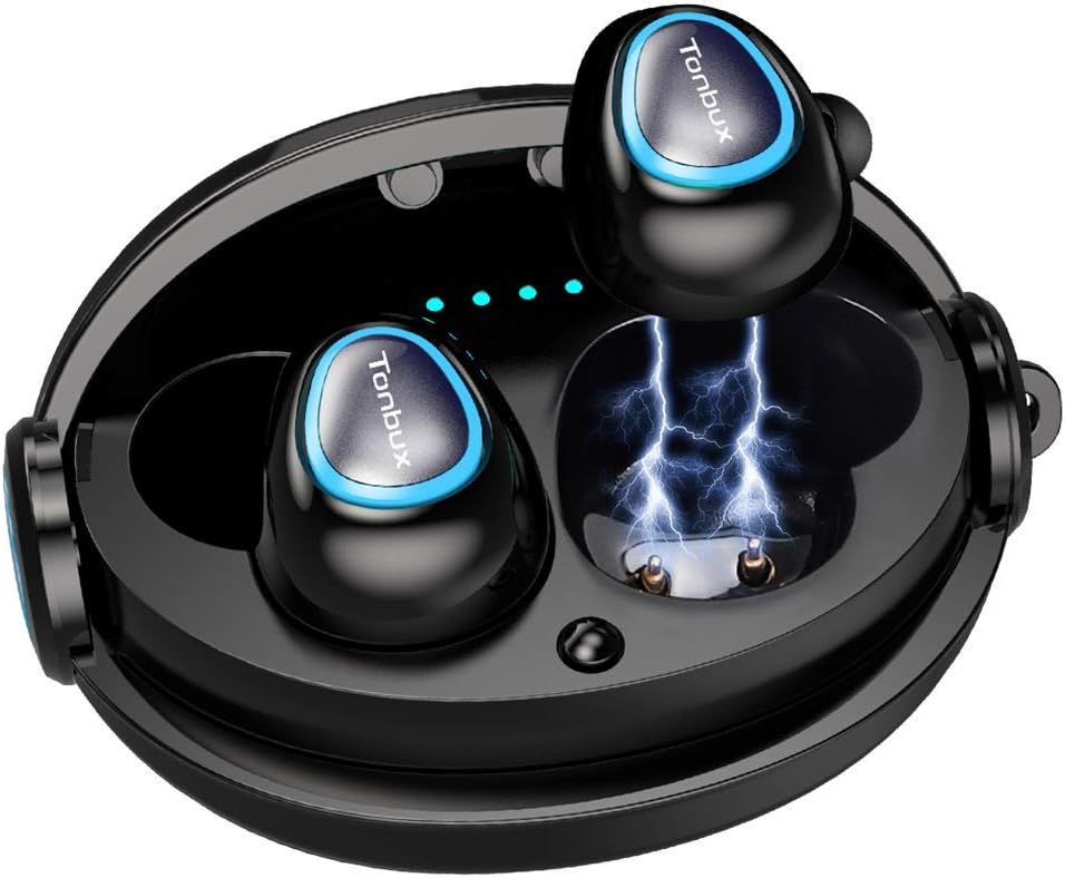 Wireless Earbuds Bluetooth 5.0 Headphones 12H Playtime Deep Bass Stereo Sound True Wireless Earphone with Mic and in Ear Headset with Magnetic Charging Case