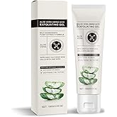 Aloe Vera Exfoliating Gel，Facial Exfoliator Cleanser for Face & Body，Exfoliating Gel Scrub with Aloe Vera Herbal Extract Cleanses the Skin，Hydrate and Moisturize，Suitable for All Skin Types，3.53 Fl Oz