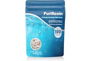 IOAOI PuriResin Aquarium Filter Media, Organic Filtration Resin, for Freshwater and Saltwater Fish Tank, Removes Driftwood Tannins, 100 ml
