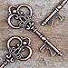 50 Key Bottle Openers, Assorted Vintage Skeleton Keys, Wedding Party Favors (50, Antique Copper)
